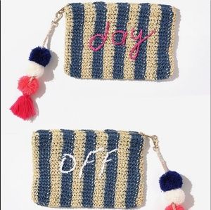 NWT Sundry Day Off Pom Pom Pouch